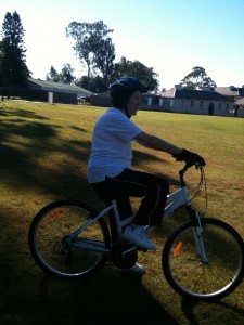 First time on the bike Beginner cyclist